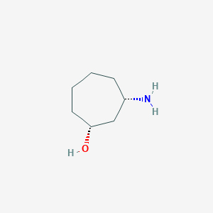 molecular formula C7H15NO B8186719 (1R,3S)-3-Amino-cycloheptanol 