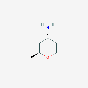 molecular formula C6H13NO B8186796 trans-2-Methyl-tetrahydro-pyran-4-ylamine 