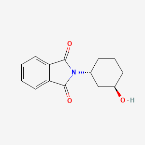 molecular formula C14H15NO3 B8186806 (1R,3R)-2-(3-Hydroxy-cyclohexyl)-isoindole-1,3-dione 