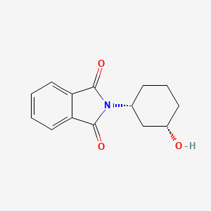 molecular formula C14H15NO3 B8186814 (1R,3S)-2-(3-Hydroxy-cyclohexyl)-isoindole-1,3-dione 
