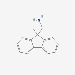 molecular formula C15H15N B8186820 C-(9-Methyl-9H-fluoren-9-yl)-methylamine 