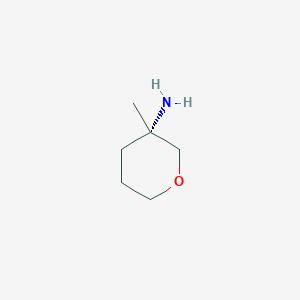 molecular formula C6H13NO B8186843 (3S)-3-Methyl-tetrahydro-pyran-3-ylamine 