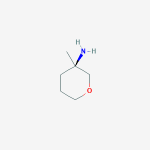 molecular formula C6H13NO B8186850 (3R)-3-Methyl-tetrahydro-pyran-3-ylamine 
