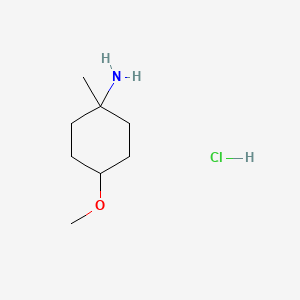 molecular formula C8H18ClNO B8186866 4-Methoxy-1-methyl-cyclohexylamine hydrochloride 