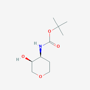 molecular formula C10H19NO4 B8186870 tert-Butyl ((3S,4S)-3-hydroxytetrahydro-2H-pyran-4-yl)carbamate 