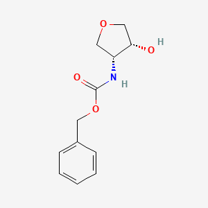 molecular formula C12H15NO4 B8186874 Benzyl (3R,4R)-4-Hydroxytetrahydrofuran-3-ylcarbamate 