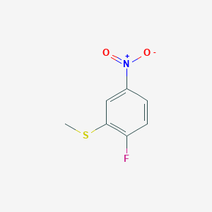 molecular formula C7H6FNO2S B8186889 (2-Fluoro-5-nitrophenyl)(methyl)sulfane 