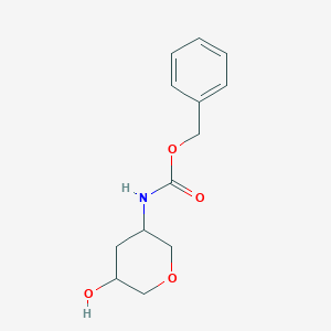 molecular formula C13H17NO4 B8186898 benzyl 5-hydroxytetrahydro-2H-pyran-3-ylcarbamate 