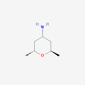 molecular formula C7H15NO B8186911 (2R,6R)-2,6-Dimethyl-tetrahydro-pyran-4-ylamine 