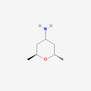 molecular formula C7H15NO B8186917 (2S,6S)-2,6-Dimethyl-tetrahydro-pyran-4-ylamine 