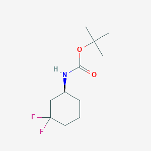 molecular formula C11H19F2NO2 B8186936 (S)-(3,3-Difluoro-cyclohexyl)-carbamic acid tert-butyl ester 
