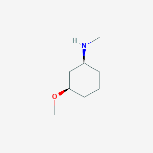molecular formula C8H17NO B8186941 cis-(3-Methoxy-cyclohexyl)-methyl-amine 