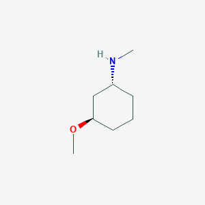 molecular formula C8H17NO B8186944 trans-(3-Methoxy-cyclohexyl)-methyl-amine 