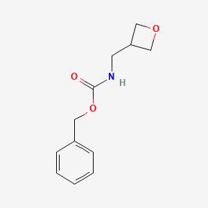 molecular formula C12H15NO3 B8186983 Oxetan-3-ylmethyl-carbamic acid benzyl ester 