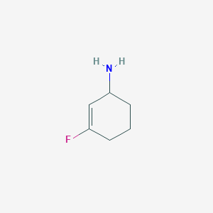 molecular formula C6H10FN B8186990 3-Fluoro-cyclohex-2-enylamine 