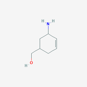 molecular formula C7H13NO B8186997 (5-Amino-cyclohex-3-enyl)-methanol 