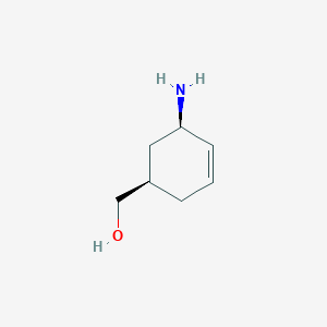 molecular formula C7H13NO B8187013 (1R,5R)-(5-Amino-cyclohex-3-enyl)-methanol 
