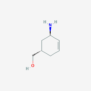 molecular formula C7H13NO B8187021 (1S,5R)-(5-Amino-cyclohex-3-enyl)-methanol 