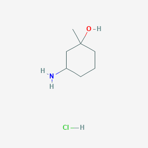 molecular formula C7H16ClNO B8187058 3-Amino-1-methyl-cyclohexanol hydrochloride 