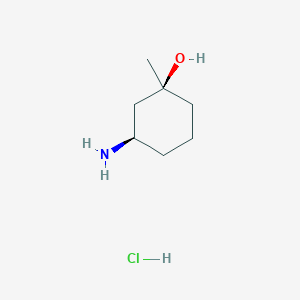 molecular formula C7H16ClNO B8187062 cis-3-Amino-1-methyl-cyclohexanol hydrochloride 