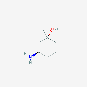 molecular formula C7H15NO B8187067 trans-3-Amino-1-methyl-cyclohexanol 