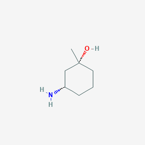 molecular formula C7H15NO B8187073 (1R,3S)-3-Amino-1-methyl-cyclohexanol 