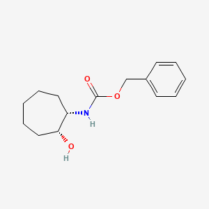 molecular formula C15H21NO3 B8187112 cis-(2-Hydroxy-cycloheptyl)-carbamic acid benzyl ester 