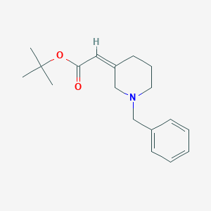 molecular formula C18H25NO2 B8187120 (1-Benzyl-piperidin-3-ylidene)-acetic acid tert-butyl ester 