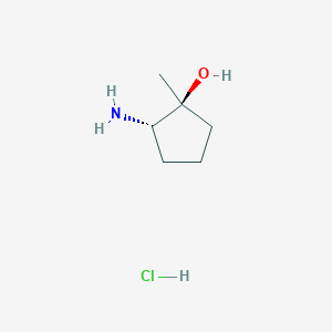 molecular formula C6H14ClNO B8187149 trans-2-Amino-1-methyl-cyclopentanol hydrochloride 