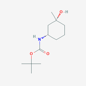 molecular formula C12H23NO3 B8187162 trans-(3-Hydroxy-3-methyl-cyclohexyl)-carbamic acid tert-butyl ester 