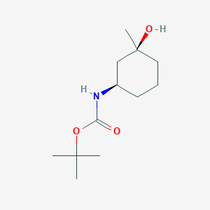 molecular formula C12H23NO3 B8187170 (1S,3R)-(3-Hydroxy-3-methyl-cyclohexyl)-carbamic acid tert-butyl ester 
