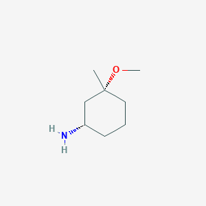 molecular formula C8H17NO B8187172 (1R,3S)-3-Methoxy-3-methyl-cyclohexylamine 
