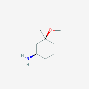 molecular formula C8H17NO B8187177 (1S,3R)-3-Methoxy-3-methyl-cyclohexylamine 