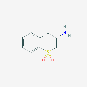 molecular formula C9H11NO2S B8187184 1,1-Dioxo-1l6-thiochroman-3-ylamine 