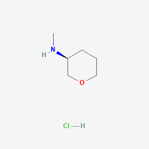 molecular formula C6H14ClNO B8187190 (S)-Methyl-(tetrahydro-pyran-3-yl)-amine hydrochloride 