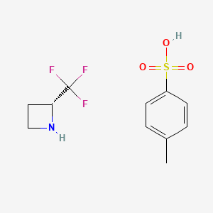 molecular formula C11H14F3NO3S B8187202 (R)-2-(trifluoromethyl)azetidine tosylate 
