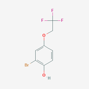 molecular formula C8H6BrF3O2 B8187266 2-Bromo-4-(2,2,2-trifluoroethoxy)phenol CAS No. 200956-21-4