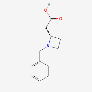 molecular formula C12H15NO2 B8187269 (S)-(1-Benzyl-azetidin-2-yl)-acetic acid CAS No. 1414960-60-3