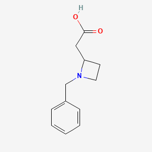 molecular formula C12H15NO2 B8187275 (1-Benzyl-azetidin-2-yl)-acetic acid 
