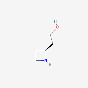 molecular formula C5H11NO B8187326 2-[(2S)-azetidin-2-yl]ethan-1-ol 