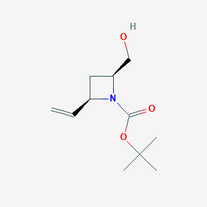 molecular formula C11H19NO3 B8187335 cis-1-Boc-2-hydroxymethyl-4-vinyl-azetidine 