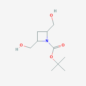 molecular formula C10H19NO4 B8187346 叔丁基 2,4-双(羟甲基)氮杂环丁烷-1-羧酸酯 