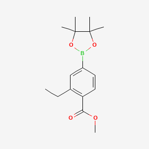molecular formula C16H23BO4 B8187459 Methyl 2-ethyl-4-(4,4,5,5-tetramethyl-1,3,2-dioxaborolan-2-yl)benzoate 
