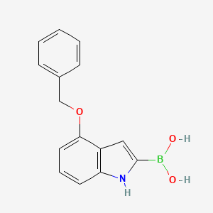 molecular formula C15H14BNO3 B8187488 4-Benzyloxy-1H-indole-boronic acid 
