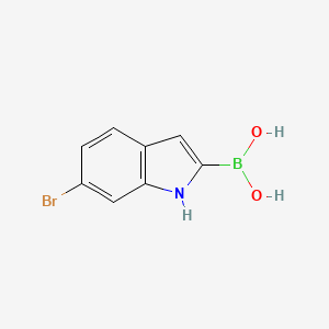 molecular formula C8H7BBrNO2 B8187499 6-Bromo-1H-indole-2-boronic acid 