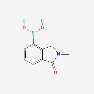 molecular formula C9H10BNO3 B8187512 2-Methyl-1-oxo-2,3-dihydro-isoindole-4-boronic acid 