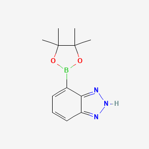 molecular formula C12H16BN3O2 B8187518 1H-Benzotriazole-7-boronic acid pinacol ester 