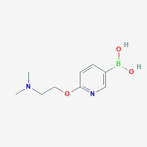 molecular formula C9H15BN2O3 B8187527 2-(2-Dimethylamino-ethoxy)-pyridine-5-boronic acid 