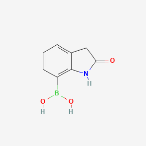 molecular formula C8H8BNO3 B8187535 2-Oxindole-7-boronic acid 