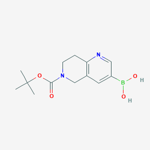 molecular formula C13H19BN2O4 B8187548 6-Boc-7,8-dihydro-5H-[1,6]naphthyridine-3-boronic acid 